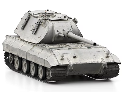 Military Tank Model With Detailed Turret Gun Barrel And Metal Tracks 3d model