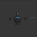 Black Building Blocks Airplane Model With Blue Accents And Detailed Grid Wings Plus Small Block