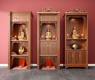 Chinese-style Buddhist Shrine Cabinet 3d model