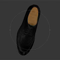 Black Genuine Leather Lace Up Formal Dress Shoes With Textured Surface For Men