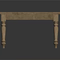 Classic Wooden Long Table With Carved Legs And Natural Solid Wood Finish