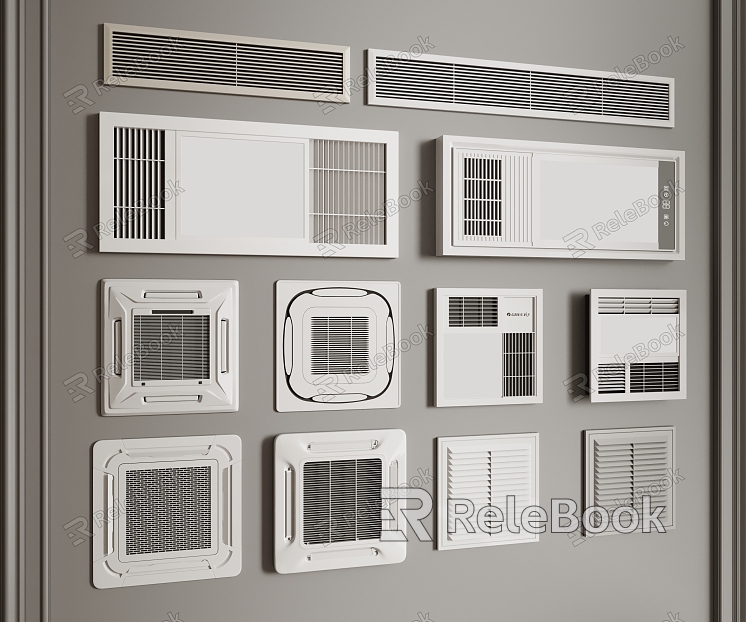 Air outlet Air conditioning Air outlet Central air conditioning model