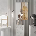 Modern lamp combination table lamp ornament combination 3d model