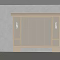 Elegant Bedroom Accent Wall With Light Gray Fabric Panel And Symmetric Wall Sconces