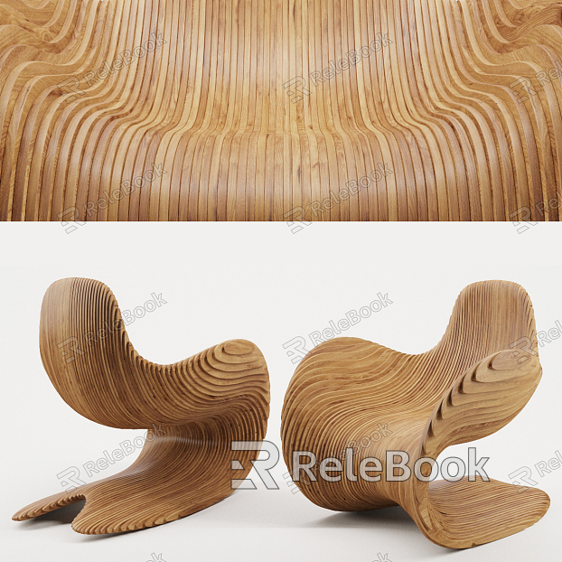 Modern Single Chair Solid Wood Single Chair model