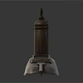 Vintage Metal Hand Pump And Oil Tank With Classic Design And Rustic Look