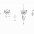 Various Unique shaped Pendant Lights with Intricate Geometric Designs for Modern Interior Decor