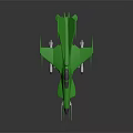 Futuristic Green Concept Aircraft With Sleek Design And Aerodynamic Features