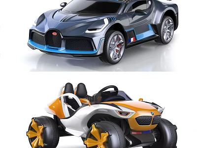 Electric Toy Cars for Kids with Sports Car and Off-Road Fun Ride On Designs 3d model