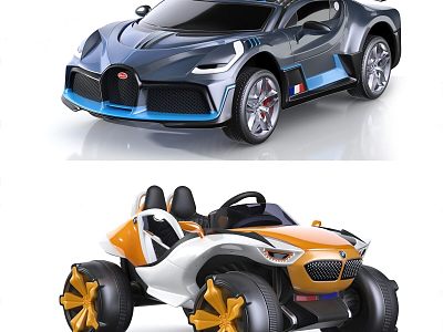 Modern toy car children's entertainment area model