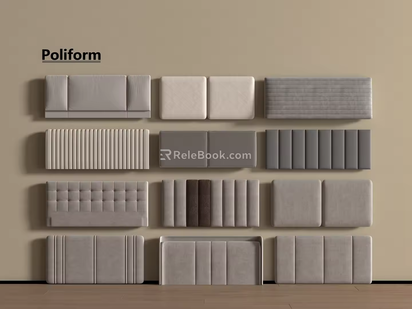 Modern bedside backrest 3d model