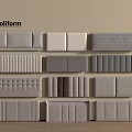 Modern bedside backrest 3d model