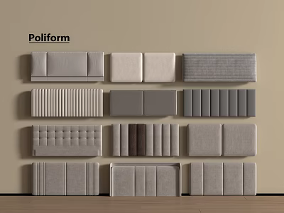 Modern bedside backrest 3d model