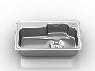 Stainless Steel Double Bowl Kitchen Sink With Modern Design For Home Kitchen Use 3d model