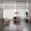 Modern Glass Block Room Dividers With Geometric Patterns For Interior Space Separation And Light Transmission