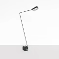 Modern Minimalist Floor Lamp Featuring Black Pole Square Base And Rectangular Shade 3d model