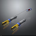 Space Exploration Craft Featuring Cylindrical Modules And Yellow Propulsion Systems
