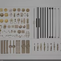 Assorted Metal Cabinet Handles With Different Shapes And Finishes For Furniture Doors