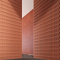 Red brick wall brick wall 3d model