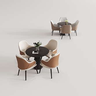 Modern Fashion Negotiation Table and Chair Combination Casual Table and Chair Combination Small Round Table 3d model