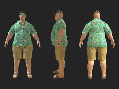 Modern Man Summer Boy 3d model