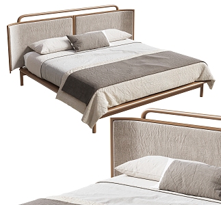 Frida double bed 3d model