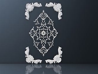 European Carved Hardware Various Carved 3d model