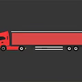 Red IVECO Cargo Truck With Large Trailer And Modern Exterior Design