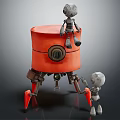 Modern Robot Small Robot 3d model