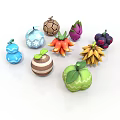 Colorful Assorted Decorative Food Items With Various Shapes And Vibrant Hues
