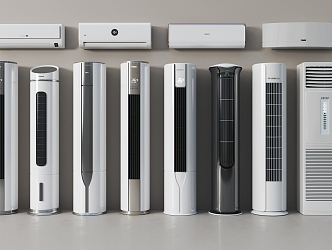 Modern air conditioner vertical air conditioner hang-up 3d model