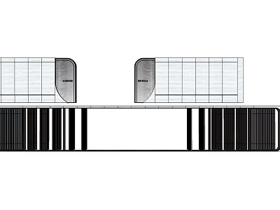 Modern Feature Wall Design With Symmetrical Grille Panels And Horizontal Lines 3d model