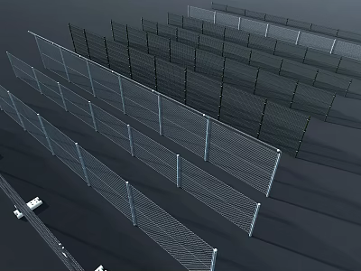 Modern Fence Metal Mesh 3d model Modern Fence Metal Mesh 3d model