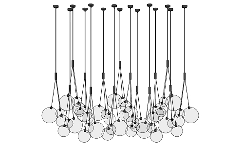 modern chandelier glass ball chandelier 3d model