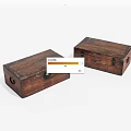 Vintage Wooden Storage Boxes With Handcrafted Texture And Metal Clasps