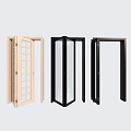 Various Style Folding Doors With Wooden And Glass Panels For Home Interior