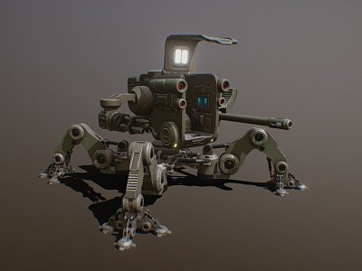 Weapon Four-legged Mecha model