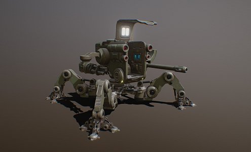 Weapon Four-legged Mecha 3d model