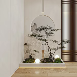 New Chinese Style Entrance Landscape New Chinese Style Interior Landscape 3d model