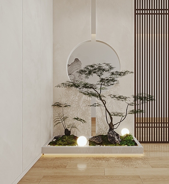 New Chinese Style Entrance Landscape New Chinese Style Interior Landscape 3d model