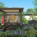 Japanese Style Garden Landscape Design With Pavilion Rockery Pond And Greenery