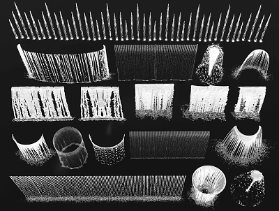 Modern Water Curtain Wall Water Dropping Waterscape Water Curtain Water Waterfall Landscape Water Curtain Water Overlapping Landscape Water Flow Water Column Water Flower Waterscape 3d model