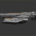 Futuristic Silver Spacecraft With Orange Accents And Aerodynamic Sci Fi Design