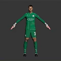 Man in Green Sports Uniform Standing With Red Gloves Etihad Logo And Number 31