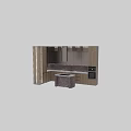 Modern Kitchen Interior With Wooden Cabinets Marble Island And Marble Countertop Range Hood
