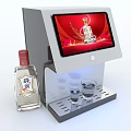 Modern Refrigerator Freezer With Smart Digital Screen And Storage Base Design