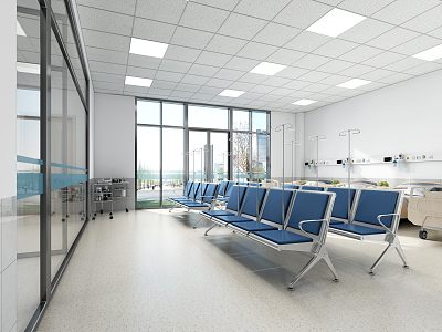 Modern Transfusion Room Hospital Transfusion Room Observation Room Observation Room Infusion Chair 3d model