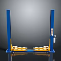 Heavy Duty Blue Yellow Two Post Car Lift With Safety Control And Support Arms