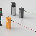 Public Facility Parking Barrier Gates With Various Colors And Control Panels