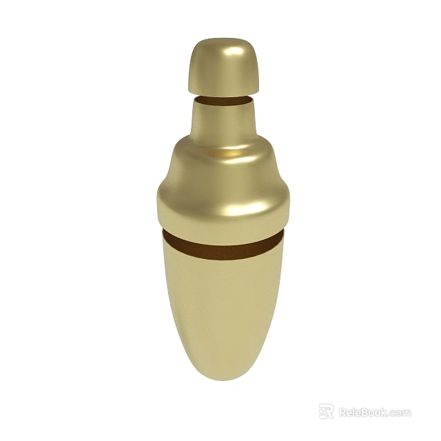 Elegant Golden Home Decor Ornament With Shiny Metallic Finish And Layered Design 3d model 